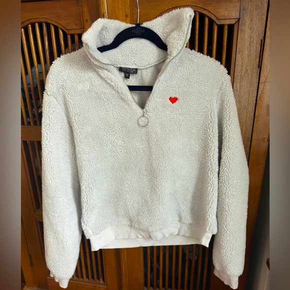 Size 6 Topshop quarter zip fleece - Picture 1 of 4